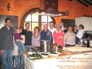 cooking class in tuscan villa
