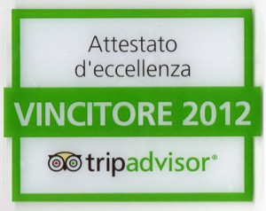 Villa in Tuscany certificate of excellence on Tripadvisor