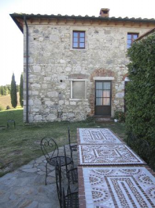 the mosaic table of the villa