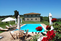 The swimming pool of tuscan villa