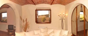 living room of tuscan holiday home