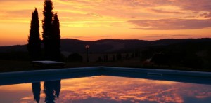 sunset tuscany villa pool