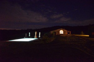 villa in san gimignano by night
