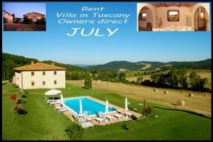 Rent Tuscan Farmhouse in july