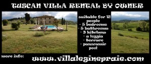 Rent villa in Tuscany by Owner