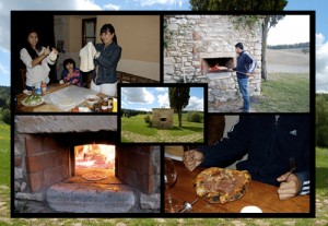 The wood stone oven of Tuscan Villa