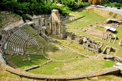 The Theater and Baths of Volterra of Roman operiod