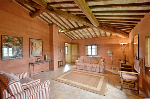 tuscan villa entrance of living room