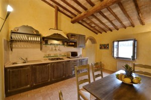 the kitchen of the tuscan villa