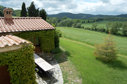 the terrace of the villa