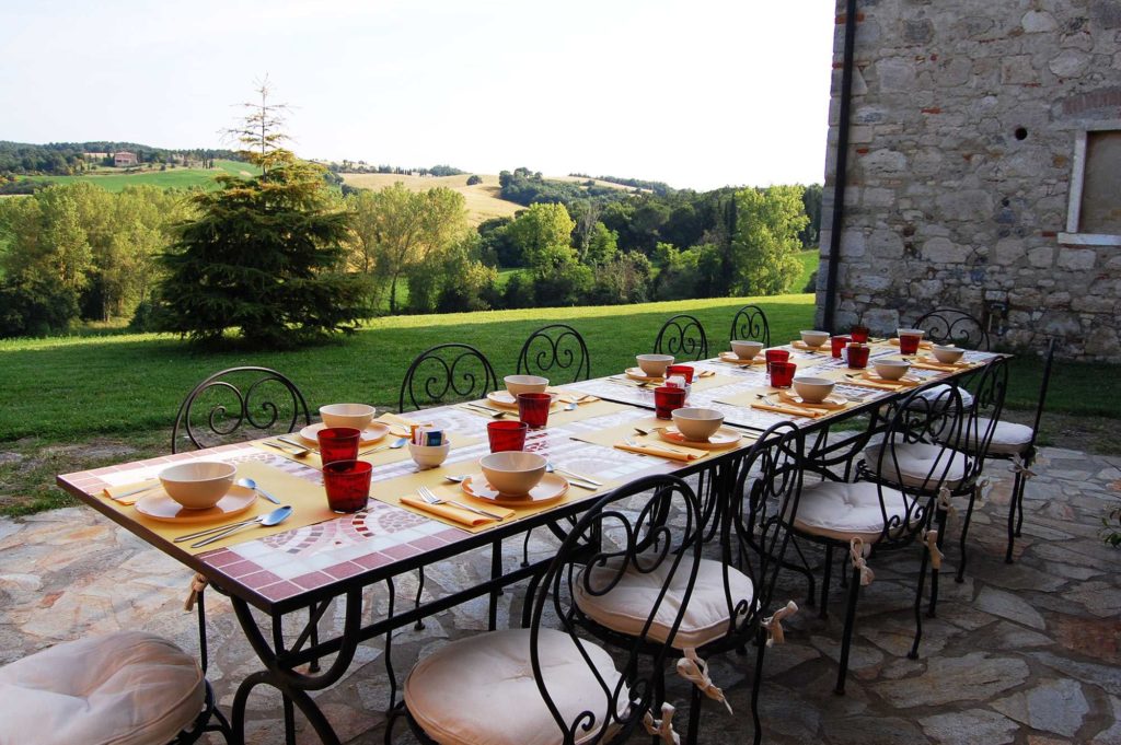 tuscan villa catering in volterra